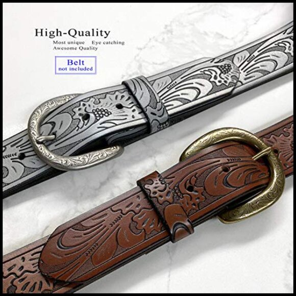 Western Floral Engraved Belt Buckle Fits 1.5\
